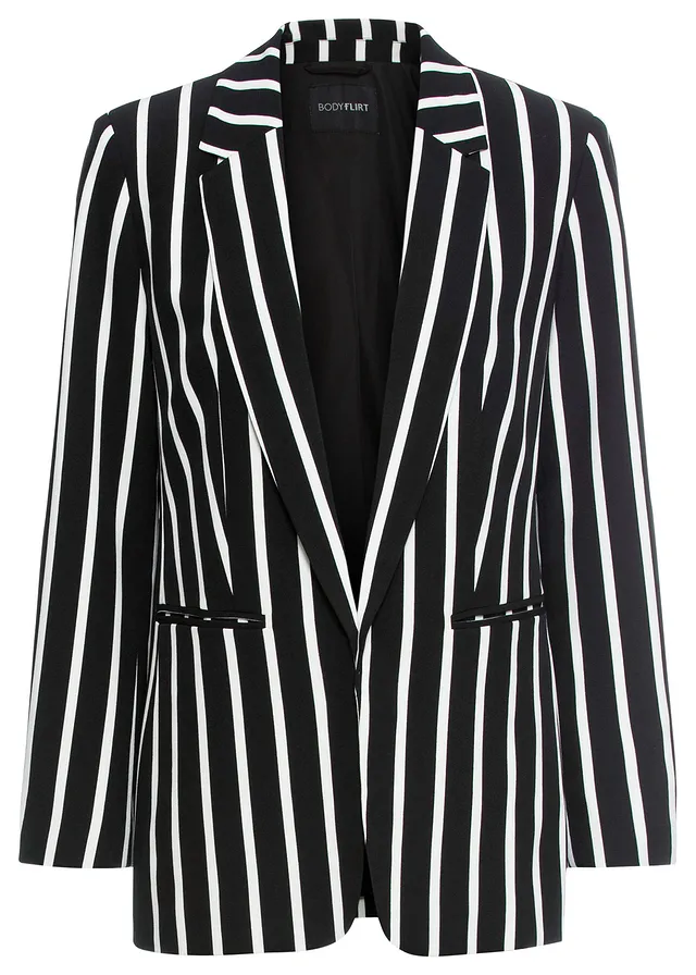 Sacou • negru/ecru dungat • magazin bonprix