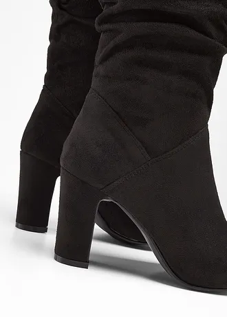 Cizme cu model încrețit • negru • magazin bonprix