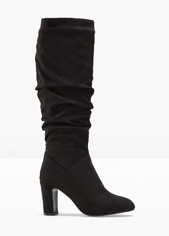 Cizme cu model încrețit • negru • magazin bonprix