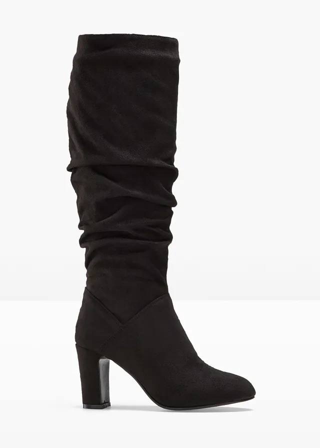 Cizme cu model încrețit • negru • magazin bonprix