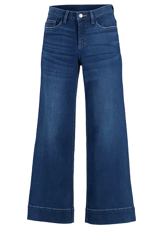 Blugi culotte din material ultrasoft • albastru uzat • magazin bonprix