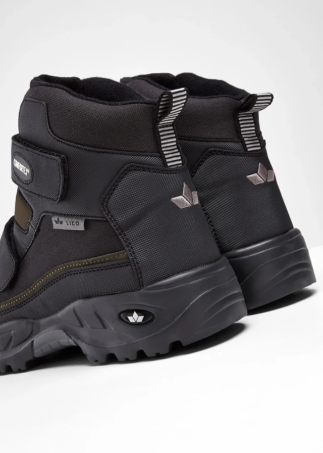 Winterboots van Lico, Kleur: zwart-grijs