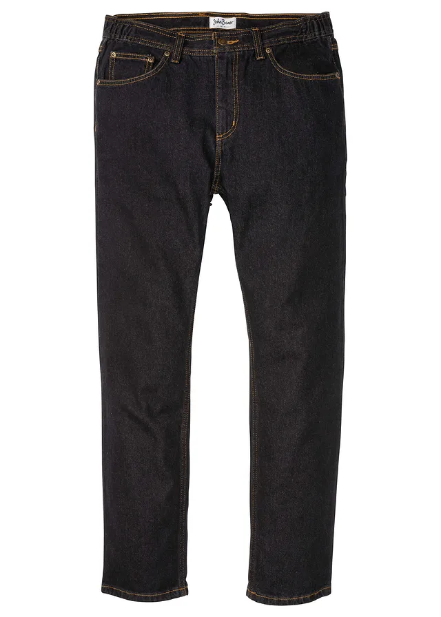 Džínsy, s bočným elastickým pásom, Classic Fit Straight
