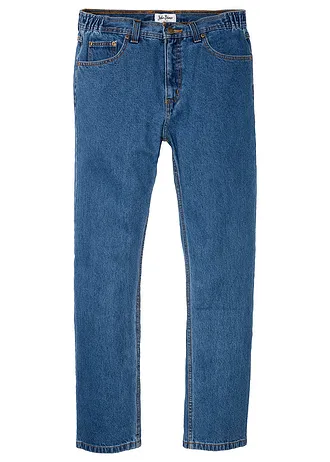 Jeansy z elastycznymi wstawkami w talii, classic fit, prosta nogawka