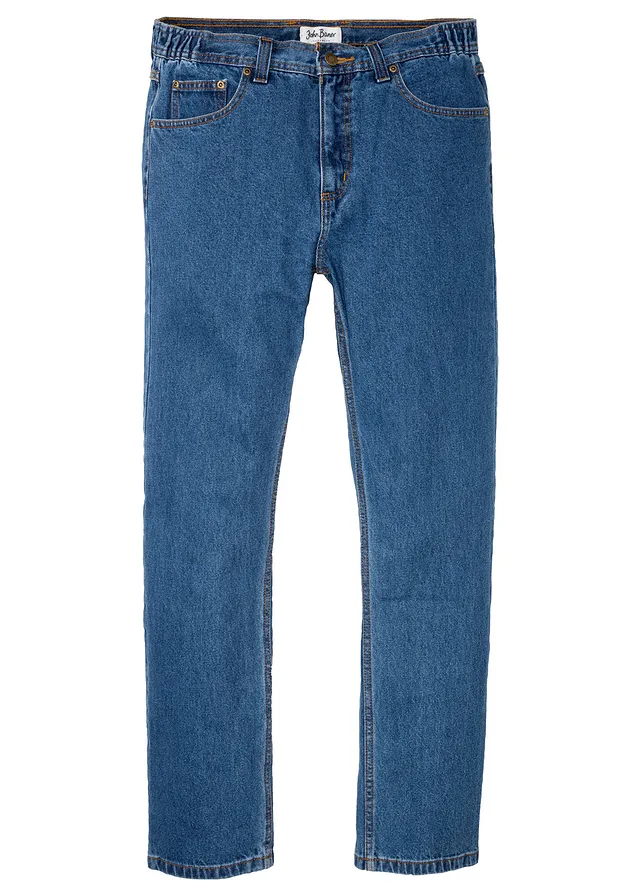 Džínsy, s bočným elastickým pásom, Classic Fit Straight