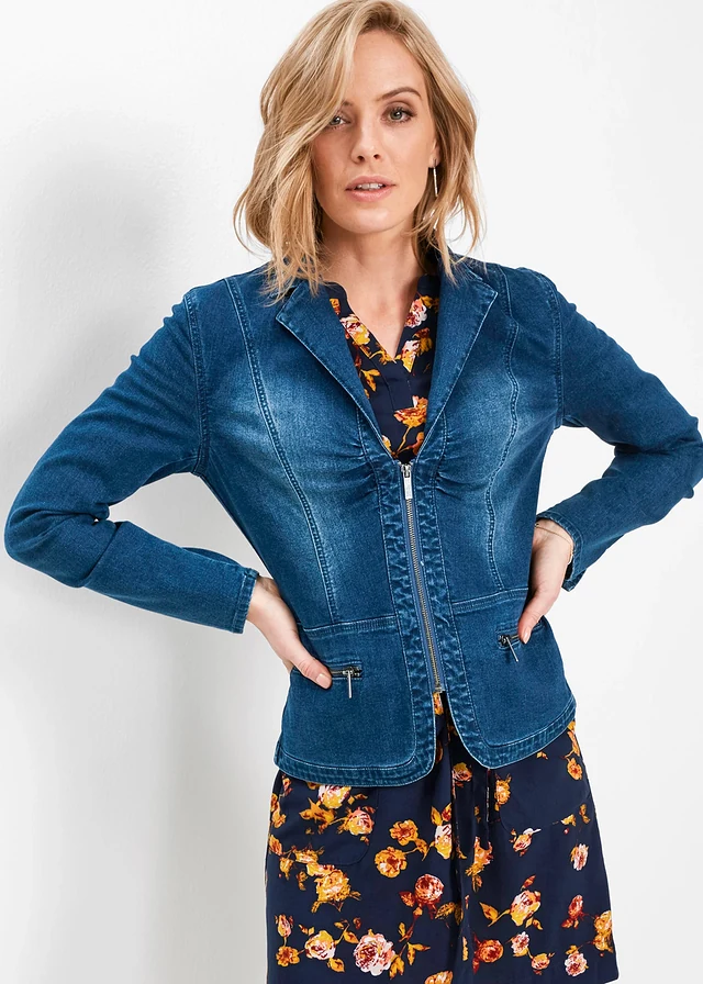 Veste en jean, Couleur: bleu denim