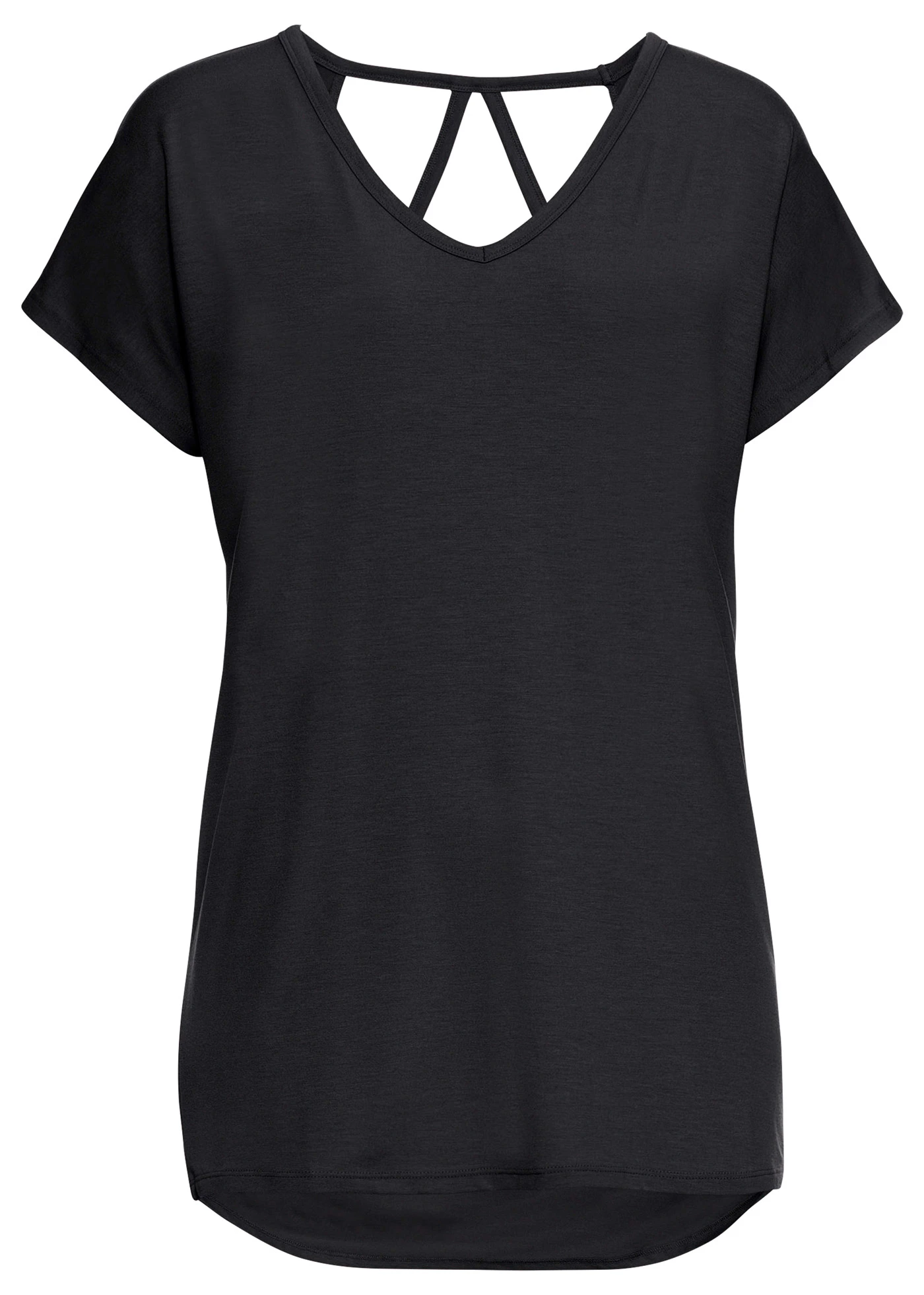 T-shirt en viscose mélangée • noir • Boutique bonprix