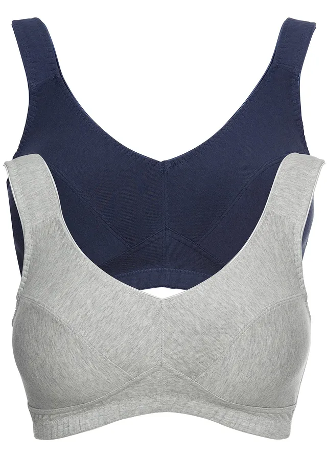 Sutien fără arcuri, cu bumbac organic (2buc.)