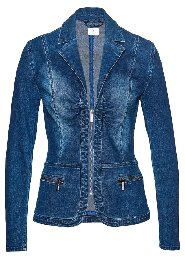 Veste en jean, Couleur: bleu denim