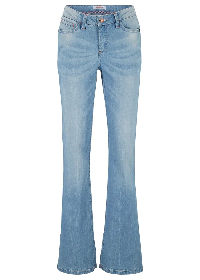 Blugi bootcut cu talie medie, stretch