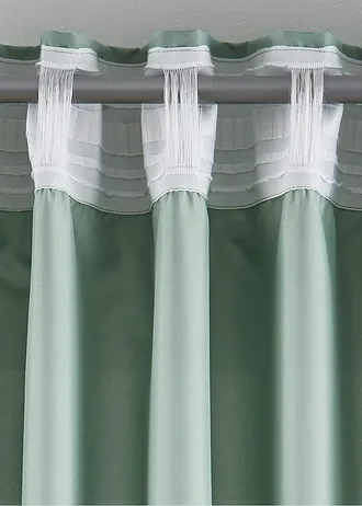 Gordijnen van microvezel (2 stuks) • lindgroen • bonprix online shop
