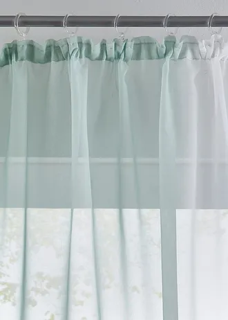 Függöny vékony voile anyagból, extra hosszú méretekben is (2 db-os csomag) • hárszöld • bonprix áruház