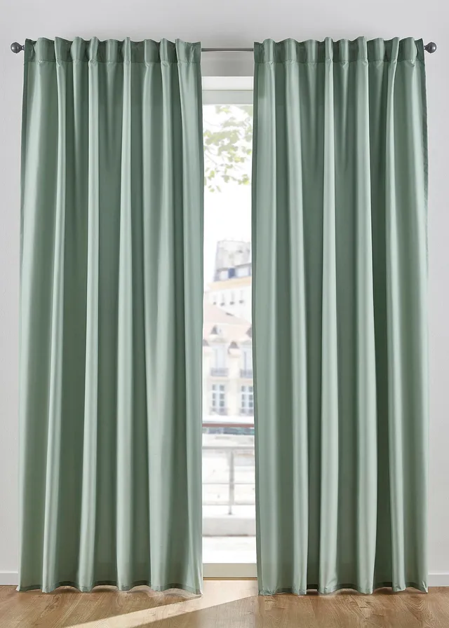 Lot de 2 rideaux en microfibre