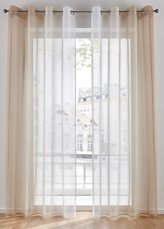 Lot de 2 voilages en tissu léger, aussi en XXL