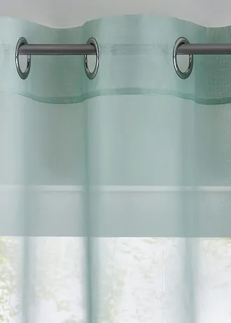Záclona s barevným přechodem (2 ks), s recyklovaným polyesterem • světle zelená • bonprix obchod