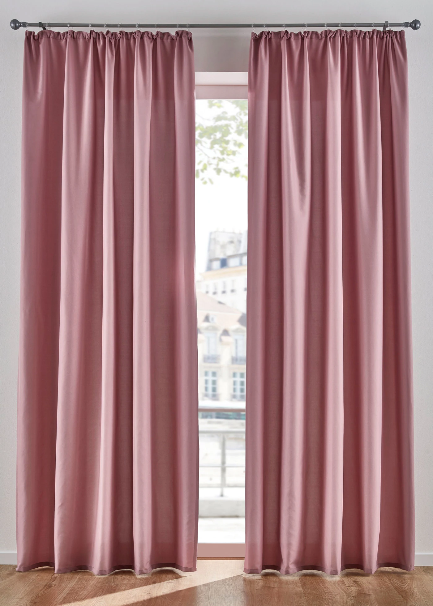 Lot de 2 rideaux en microfibre • mauve • Boutique bonprix