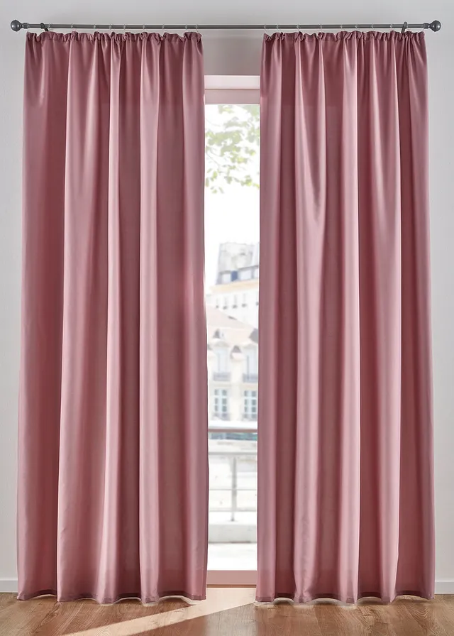 Lot de 2 rideaux en microfibre • mauve • Boutique bonprix