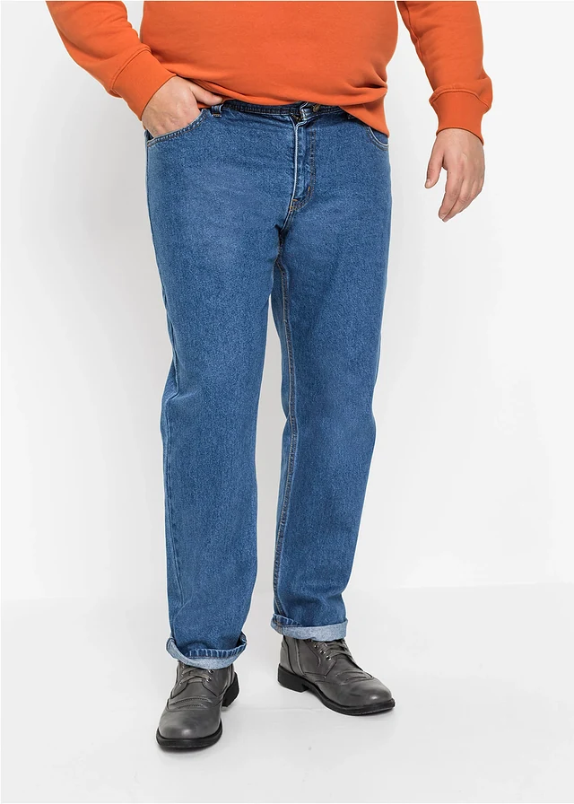 Jean droit, regular, Couleur: bleu denim