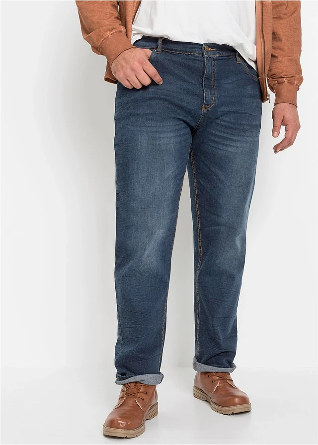 Džíny Classic Fit, Straight, barva: tmavě modrý denim