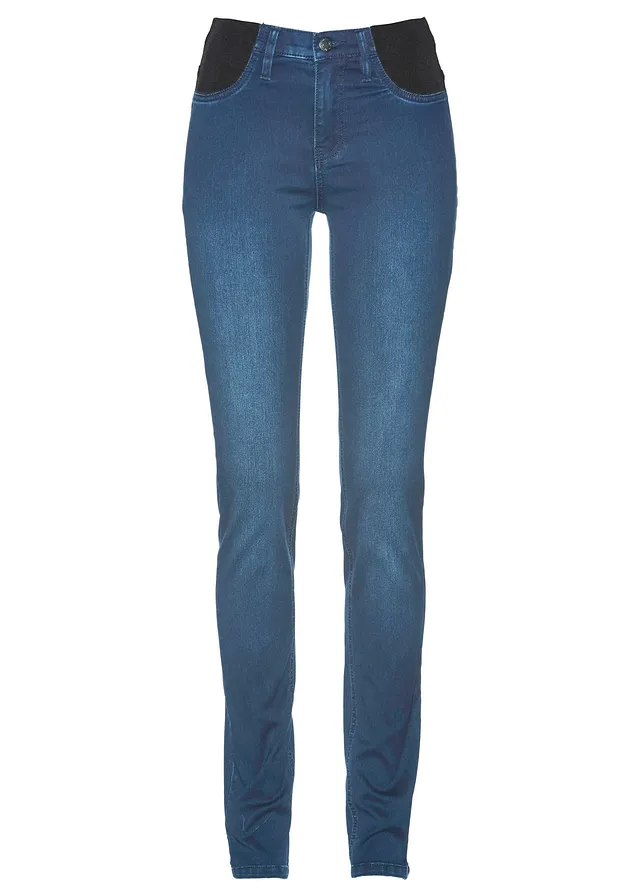 Skinny džíny Mid Waist, s podílem streče • modrá stone • bonprix obchod