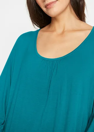 Shirt van viscose met vleermuismouwen • oceaanturkoois • bonprix online shop
