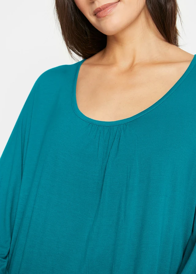 T-shirt en viscose à manches chauve-souris • turquoise foncé • product-page.page-title-suffix