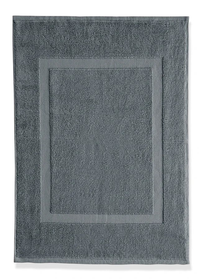 Hotelmat van katoen (set van 2), Kleur: antraciet