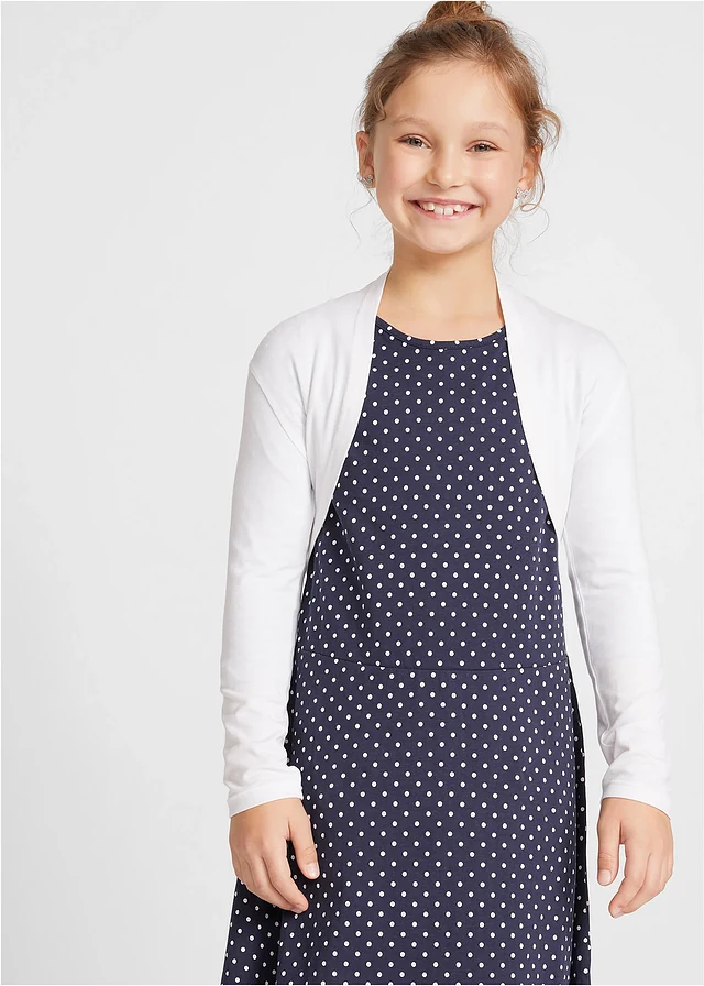 Meisjes bolero van zachte viscose, Kleur: wit