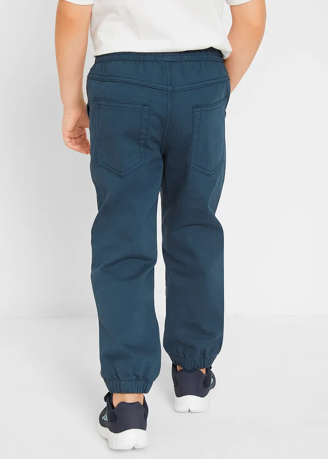 Joggingbroek regular fit van puur katoen (set van 3), Kleur: donkerblauw+sand+ rookgrijs