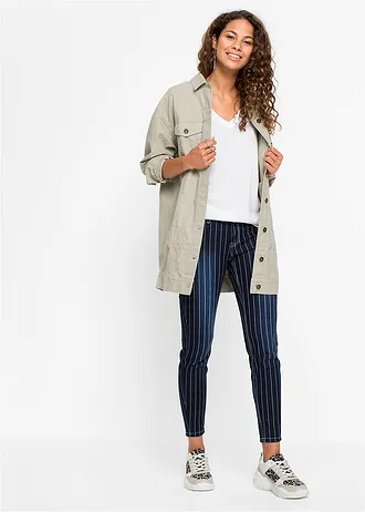 T-shirt met V-hals, Kleur: wit