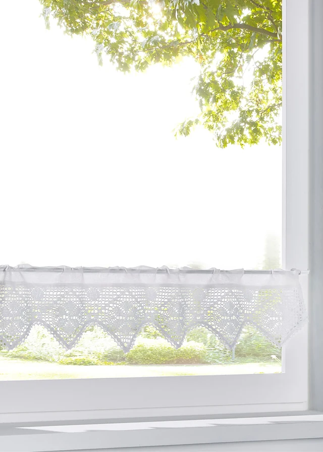 Brise-bise au crochet coloris uni