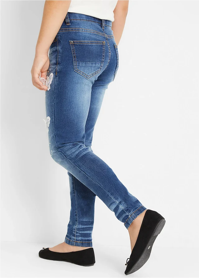 Blugi Skinny Mid Waist, culoare: albastru stone