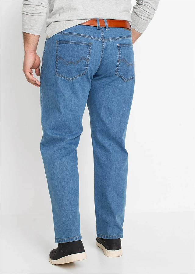 Strečové džíny Regular Fit, Straight (2 ks v balení), barva: modrý denim + černý denim