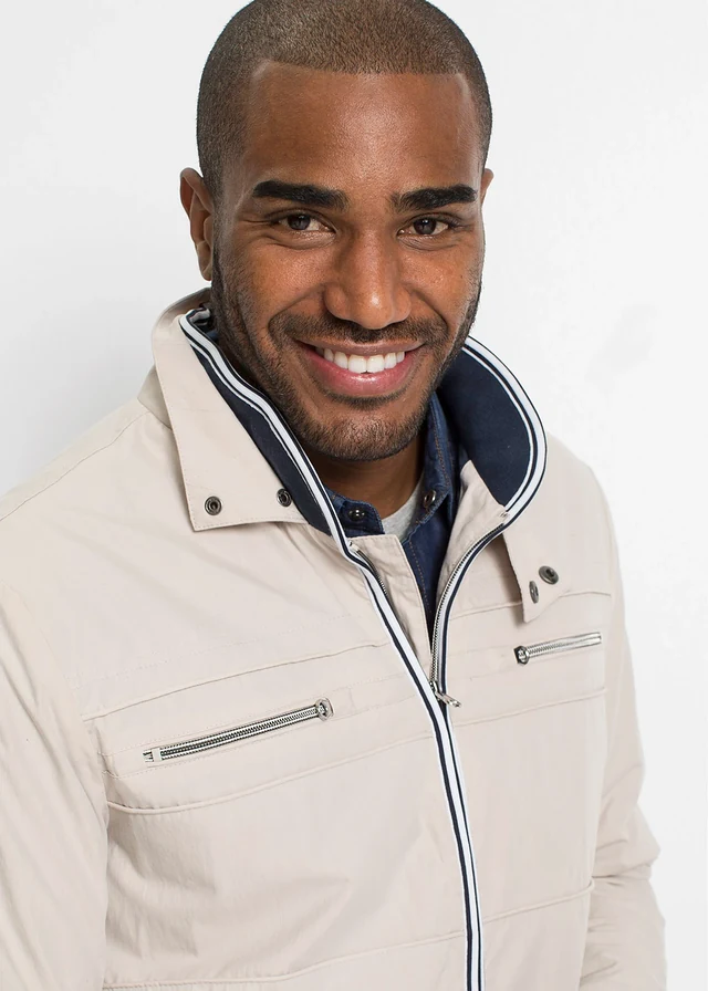 Blouson de mi-saison à col montant • gris pierre • product-page.page-title-suffix