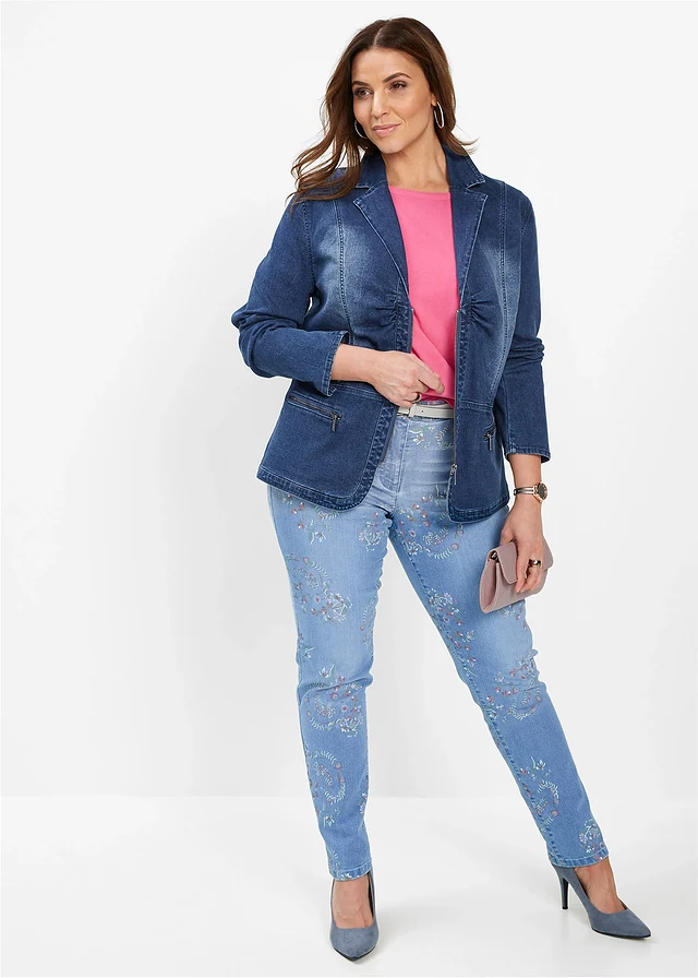 Veste en jean, Couleur: bleu denim