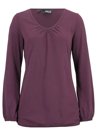 Triko s dlouhým rukávem a průvlekem na gumičku, z čisté bavlny