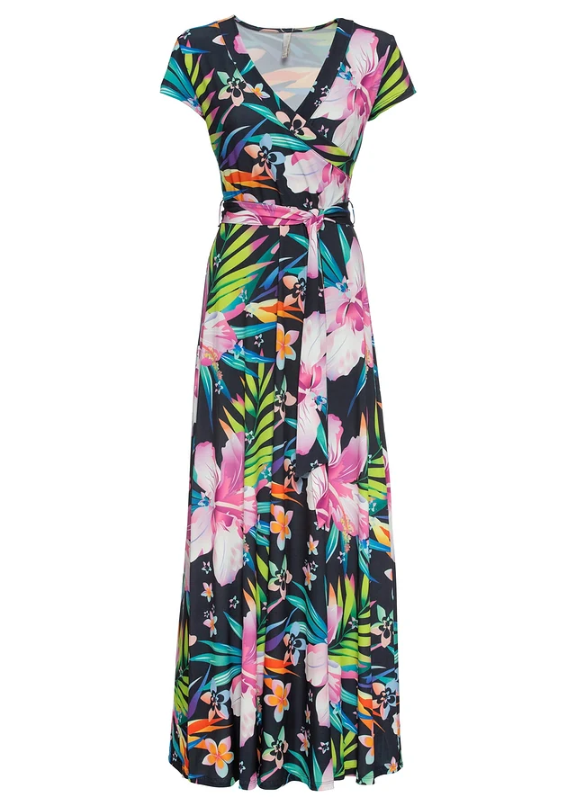 Maxi jurk in wikkellook