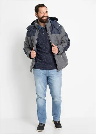 Poloshirt van puur katoen, Kleur: donkerblauw gemêleerd