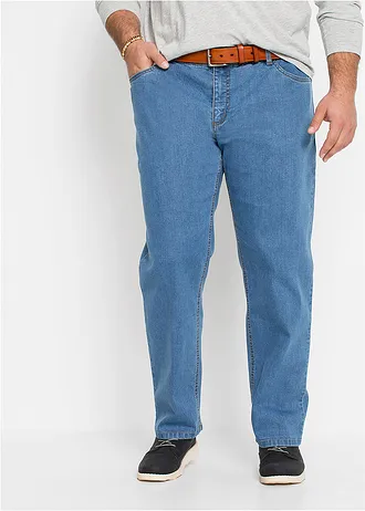 Dżinsy ze stretchem regular fit straight ( 2 pary), kolor: niebieski denim+czarny denim