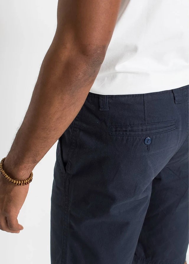 Chino bermudy z čisté bavlny, Regular Fit • tmavě modrá • bonprix obchod