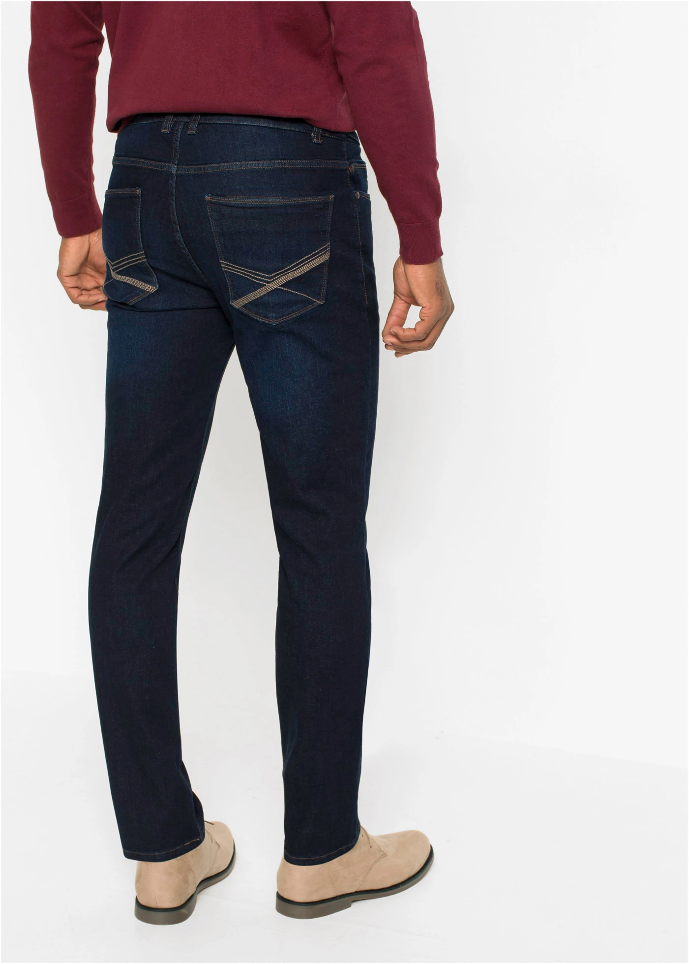 Multi strečové džíny Regular Fit, Straight, s pružným pasem • tmavě modrý denim • bonprix obchod