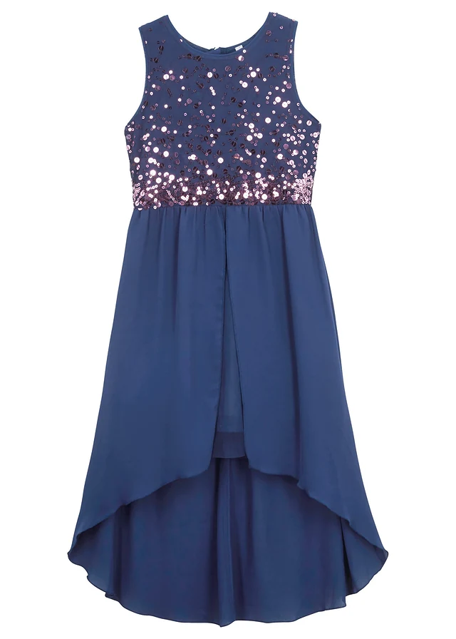 High-low jurk, Kleur: middernachtblauw