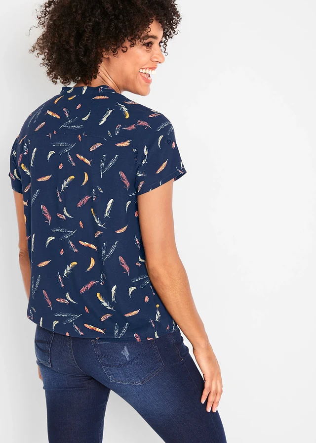 Blouse, korte mouw • donkerblauw • product-page.page-title-suffix