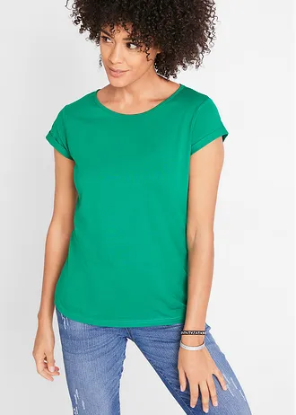 T-shirt van puur katoen, Kleur: mintgroen