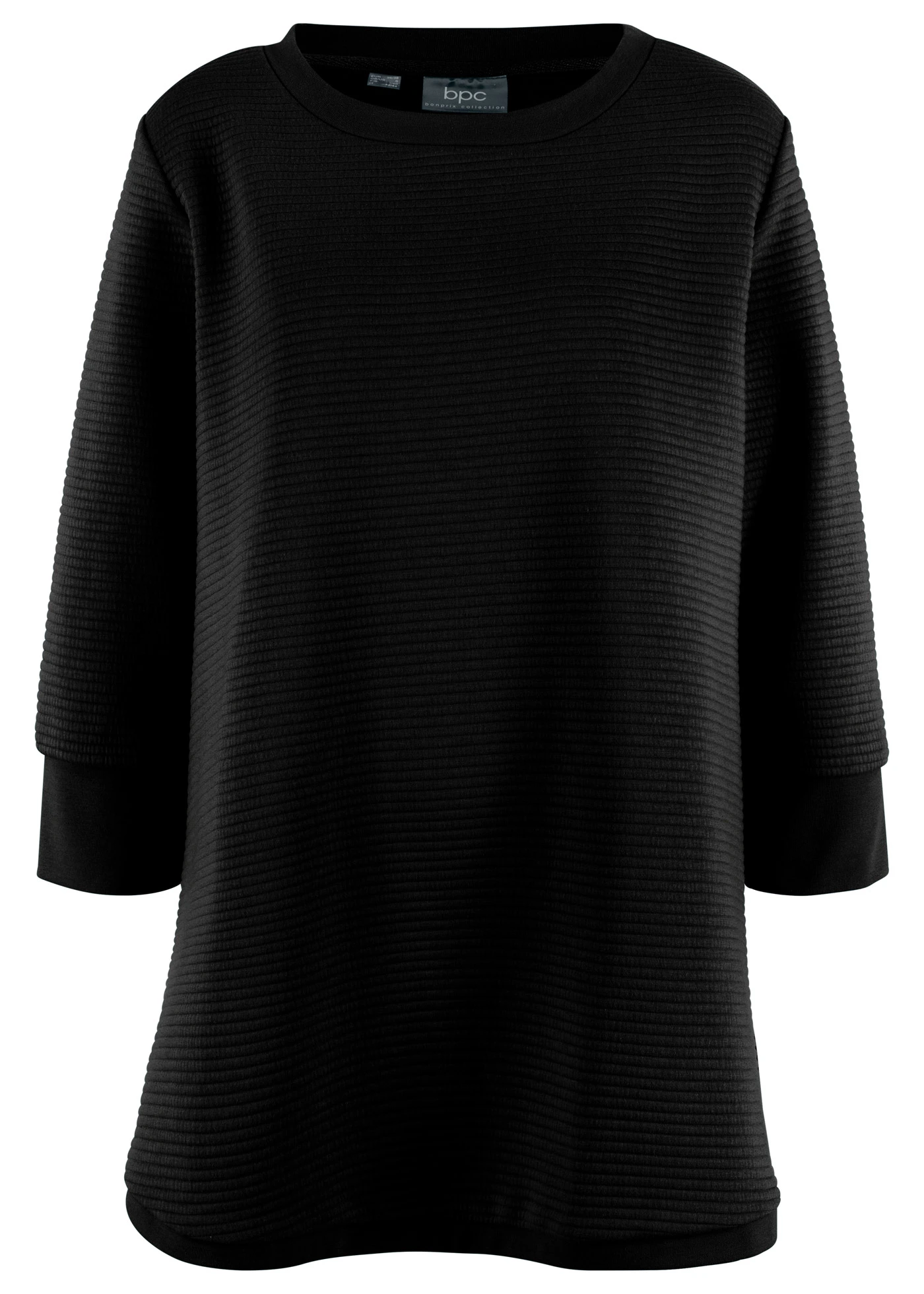 Dlouhá mikina s viskózou • černá • bonprix obchod