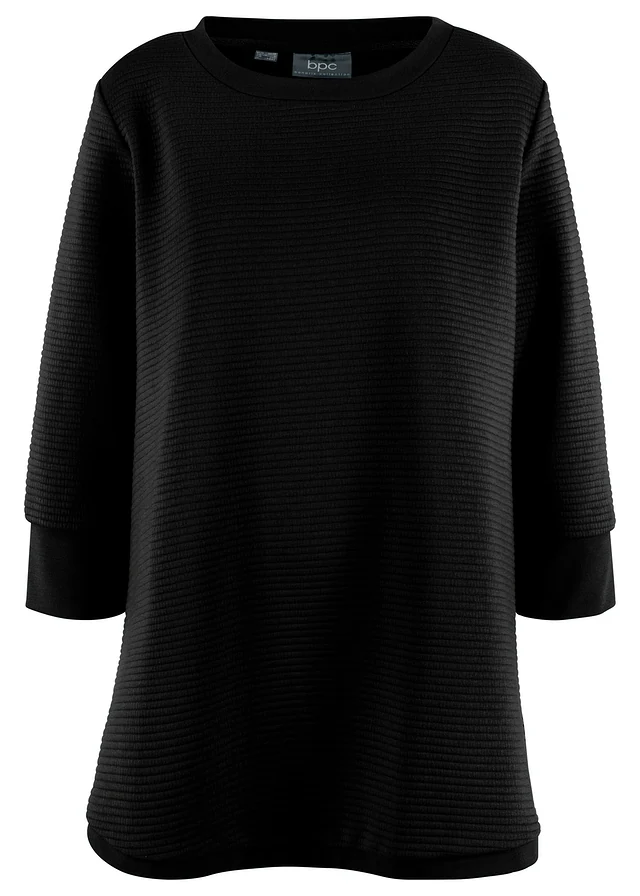 Lange sweater in A-lijn, 3/4 mouw