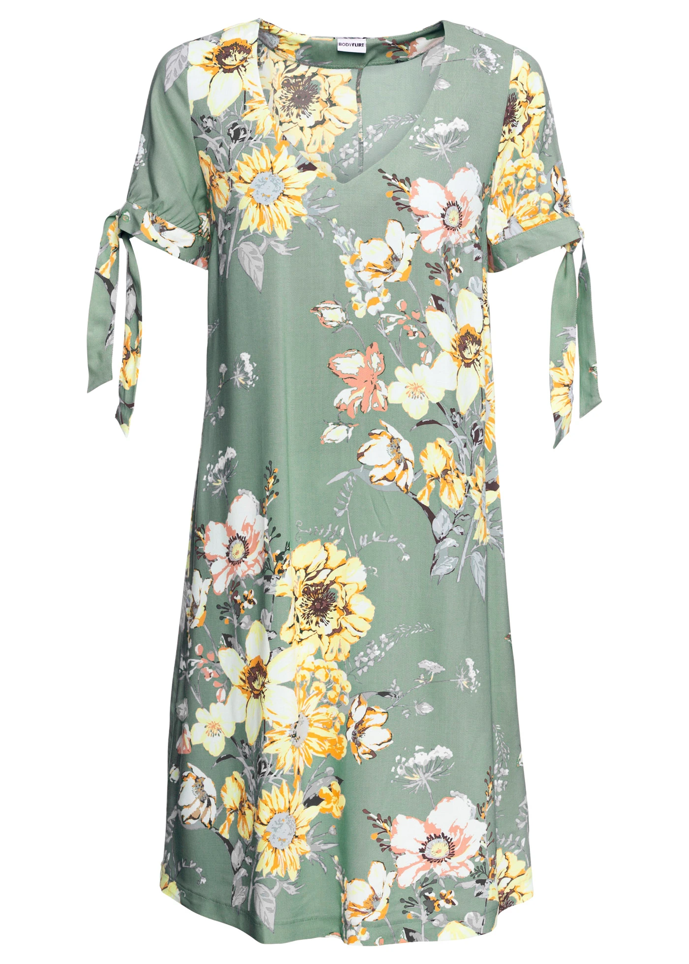 Ruha puha viszkózból • pasztell zöld-virágmintás • bonprix áruház