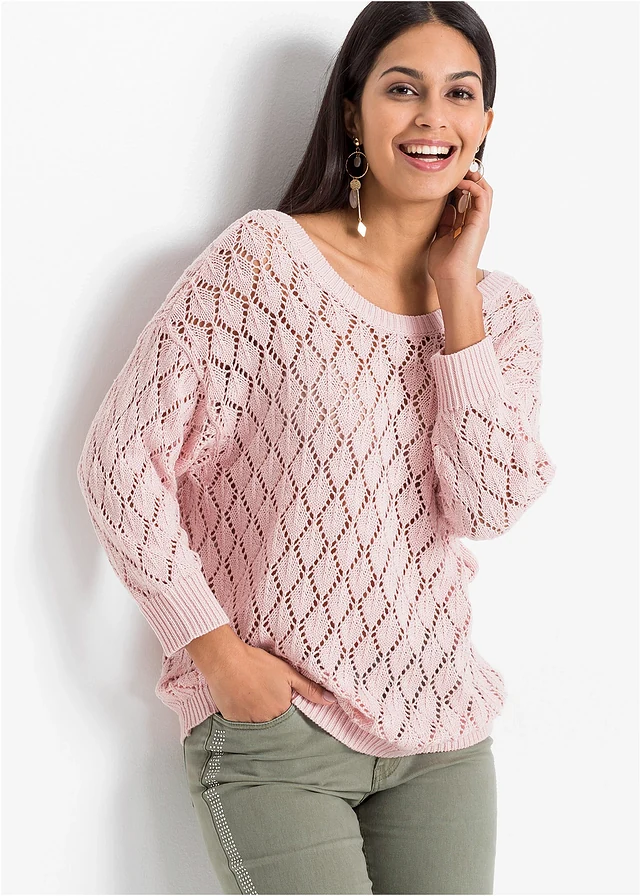 Trui van ajour • zacht roze • bonprix online shop