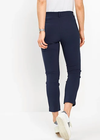 Spodnie 7/8 z elastycznej bengaliny • ciemnoniebieski • sklep bonprix