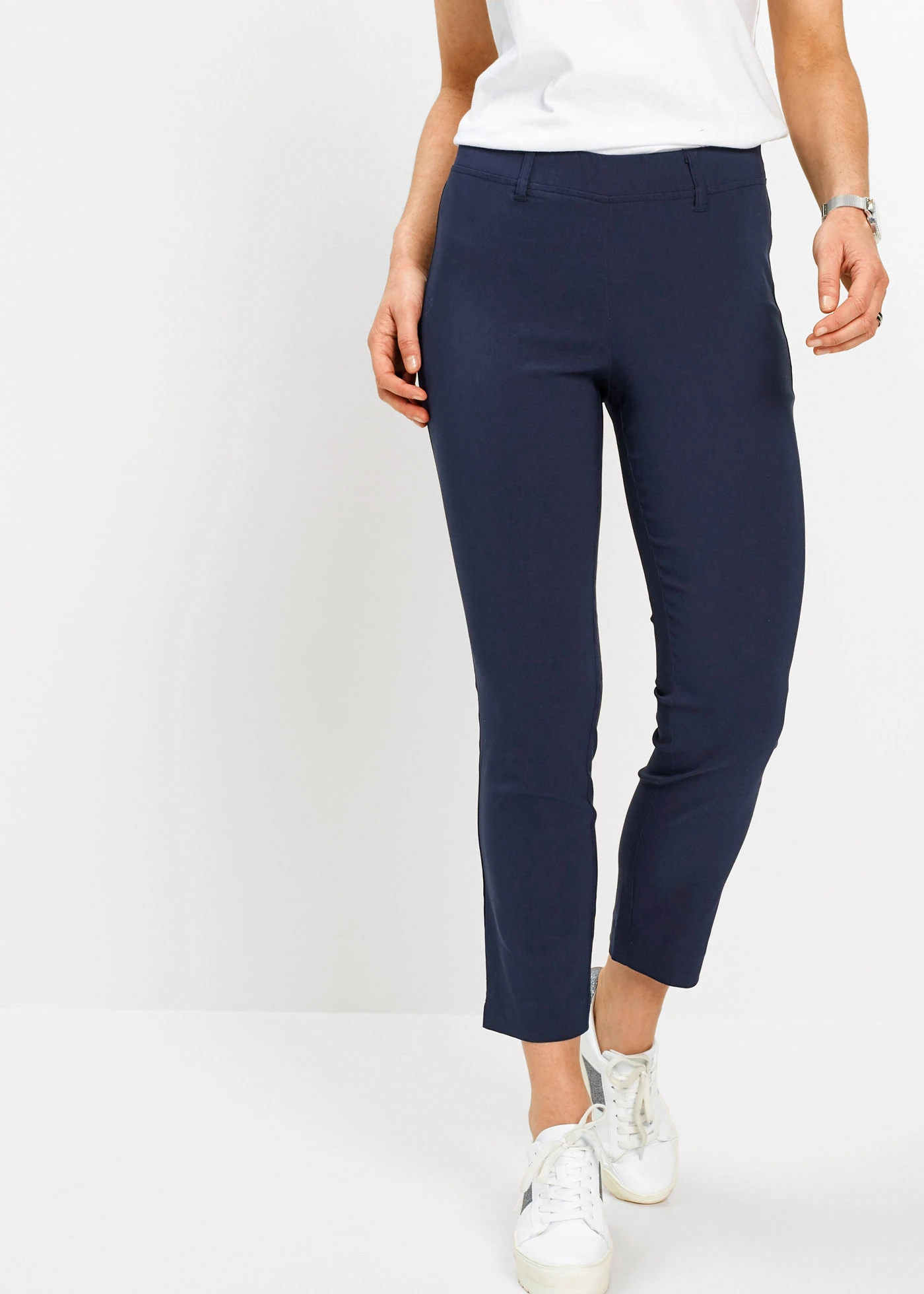Pantalon 7/8 en bengaline • bleu foncé • Boutique bonprix